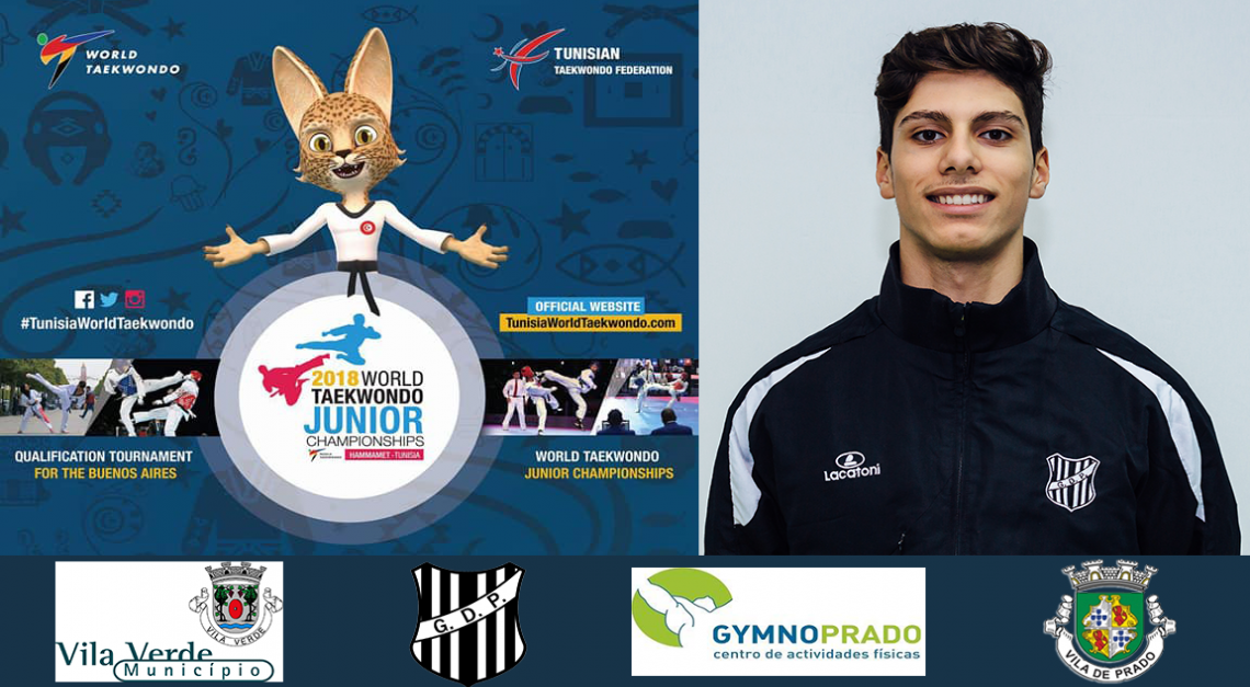 GD Prado: Tiago Alves foi 9º classificado no Campeonato do Mundo de Taekwondo de Juniores