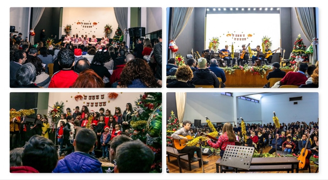 Chuvas de aplausos e banho de multidão nos dois primeiros concertos de Natal da Escola de Música de Prado!