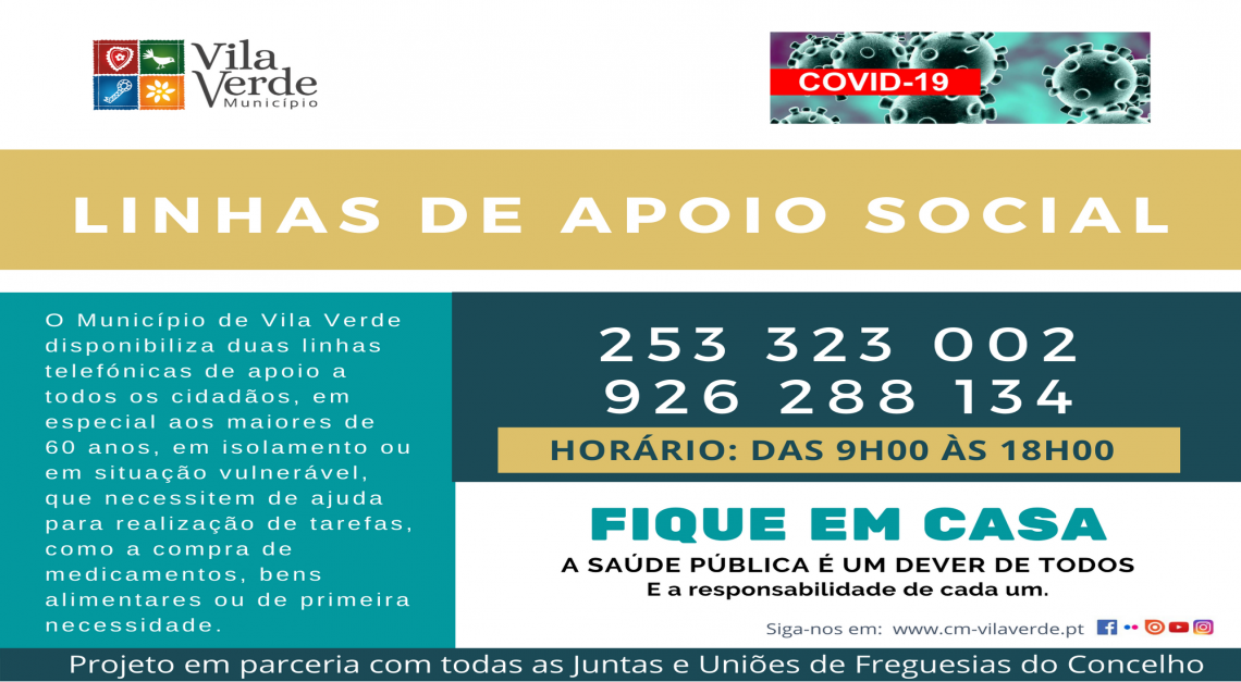 Medidas de apoio social para idosos e pessoas vulneráveis no concelho de Vila Verde